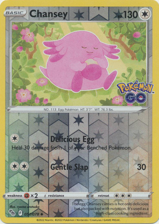 Pokémon GO - 051/078 - Chansey - Reverse Holo