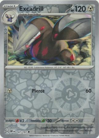 Obsidian Flames - 147/197 - Excadrill - Reverse Holo