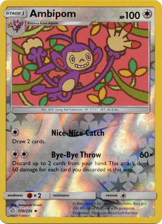 Cosmic Eclipse - 170/236 - Ambipom - Reverse Holo