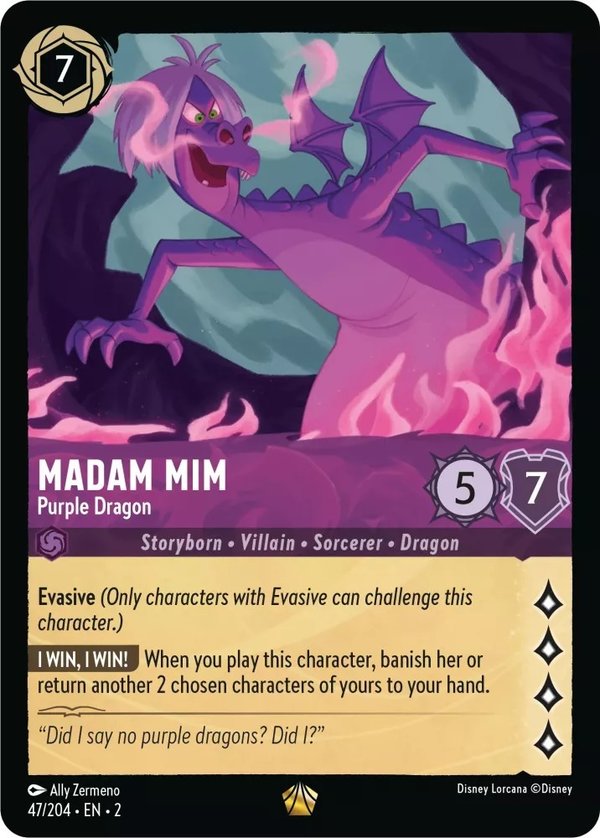 Rise of the Floodborn - 047/204 - Madam Mim - Purple Dragon